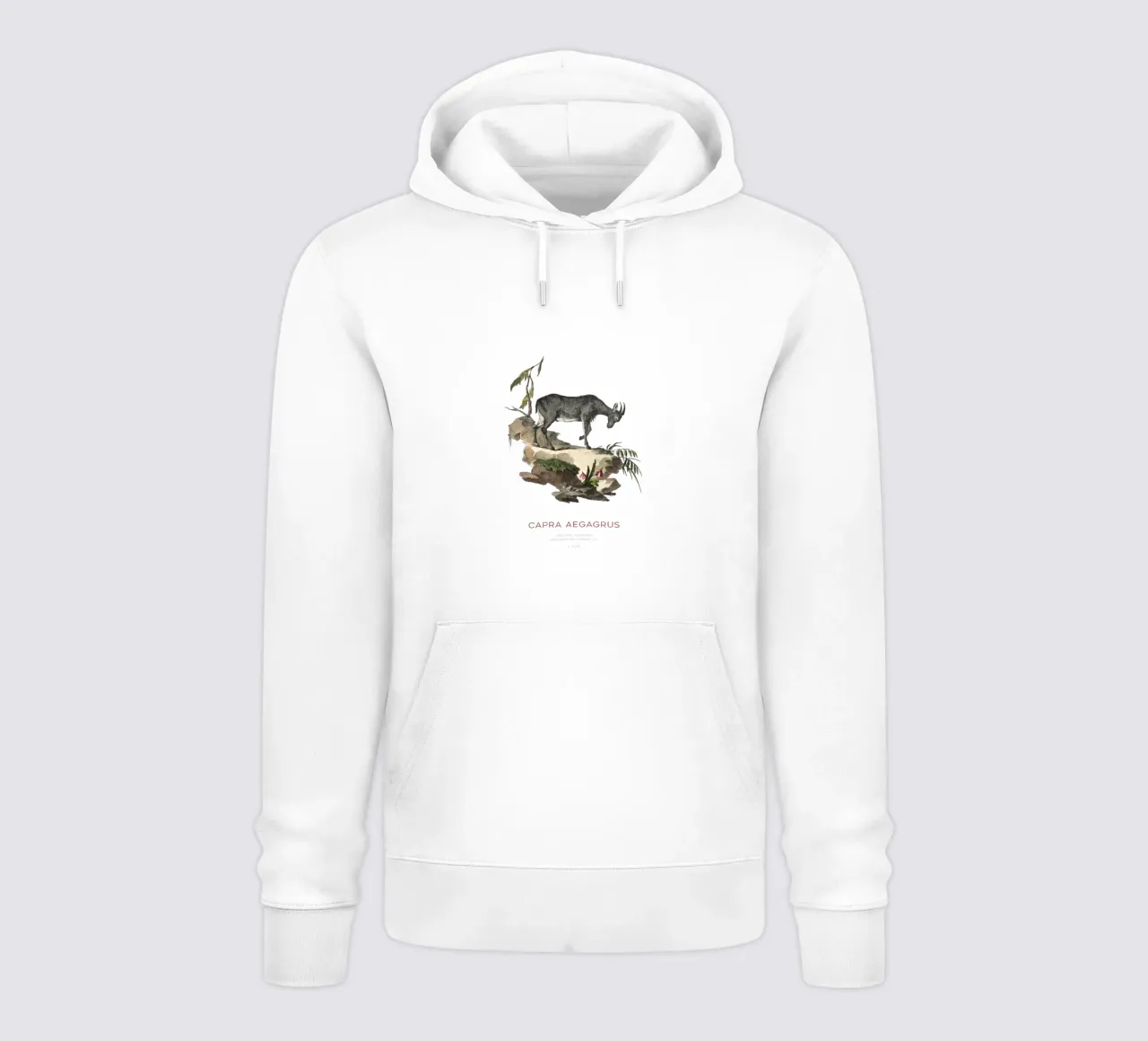 Cabra salvaje Dibujo científico sudadera con capucha de Vintagrafica