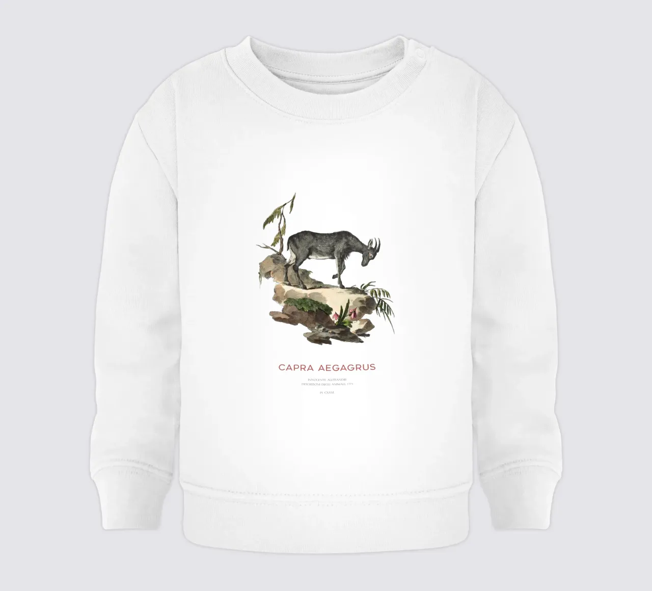 Cabra salvaje Dibujo científico sudadera de bebé de Vintagrafica