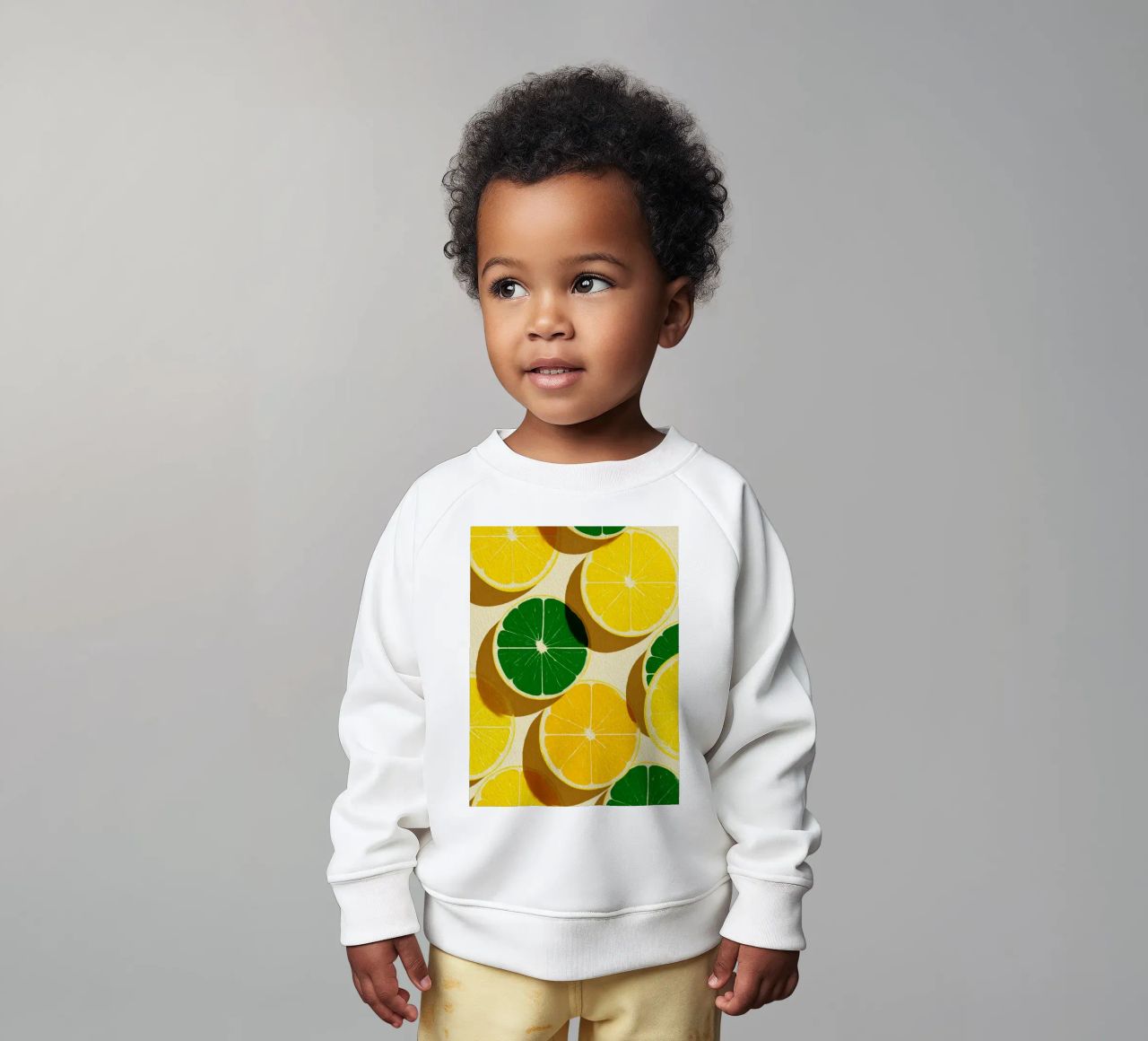 Lemon Slices Pattern felpa neonato da michi