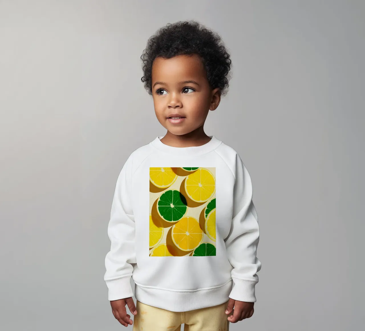 Lemon Slices Pattern felpa neonato da michi