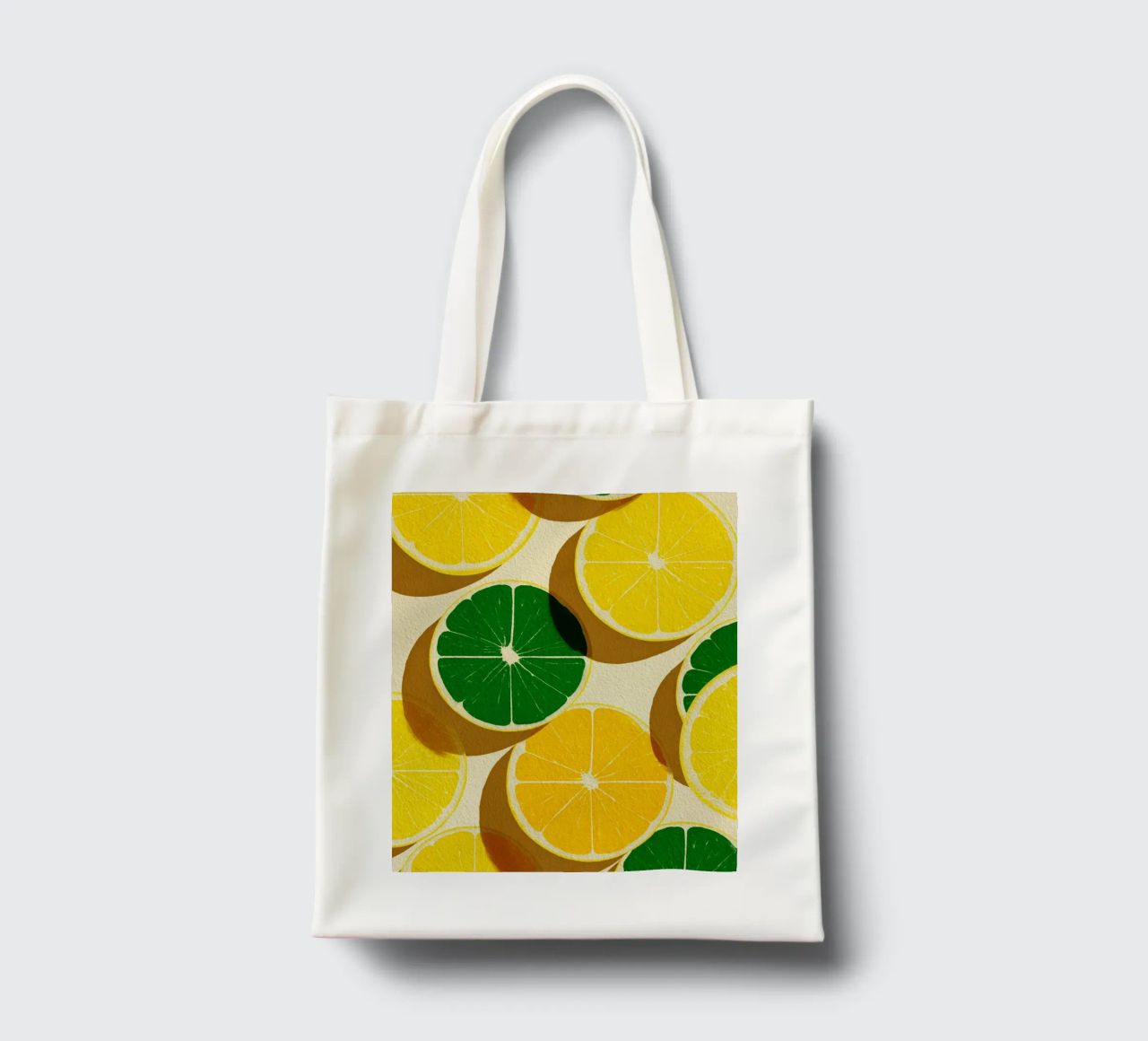 Lemon Slices Pattern borsa in juta da michi