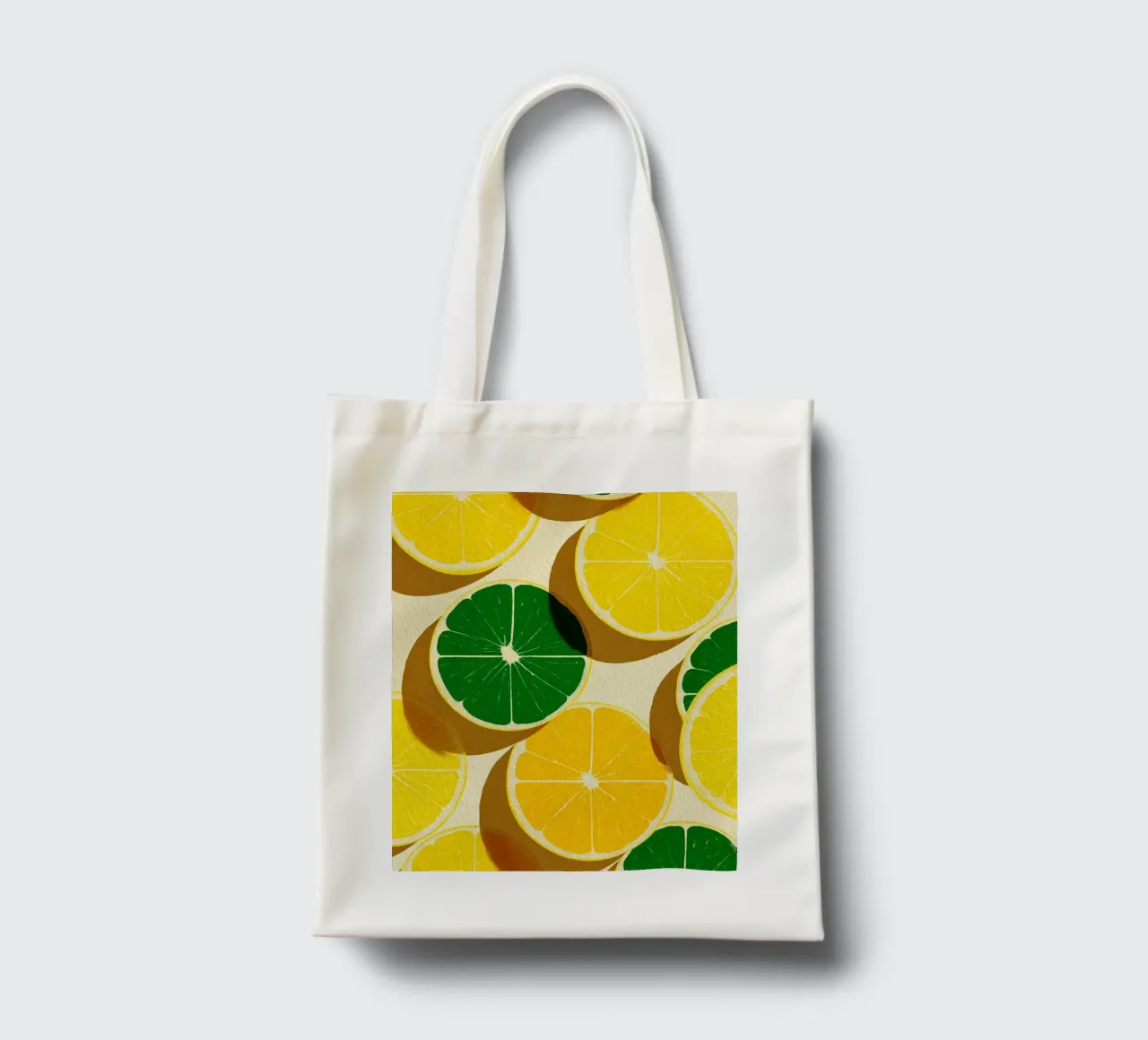 Lemon Slices Pattern borsa in juta da michi