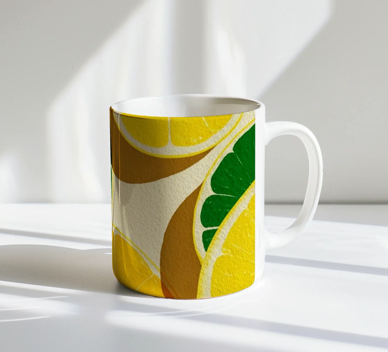 Lemon Slices Pattern tazza in ceramica da michi
