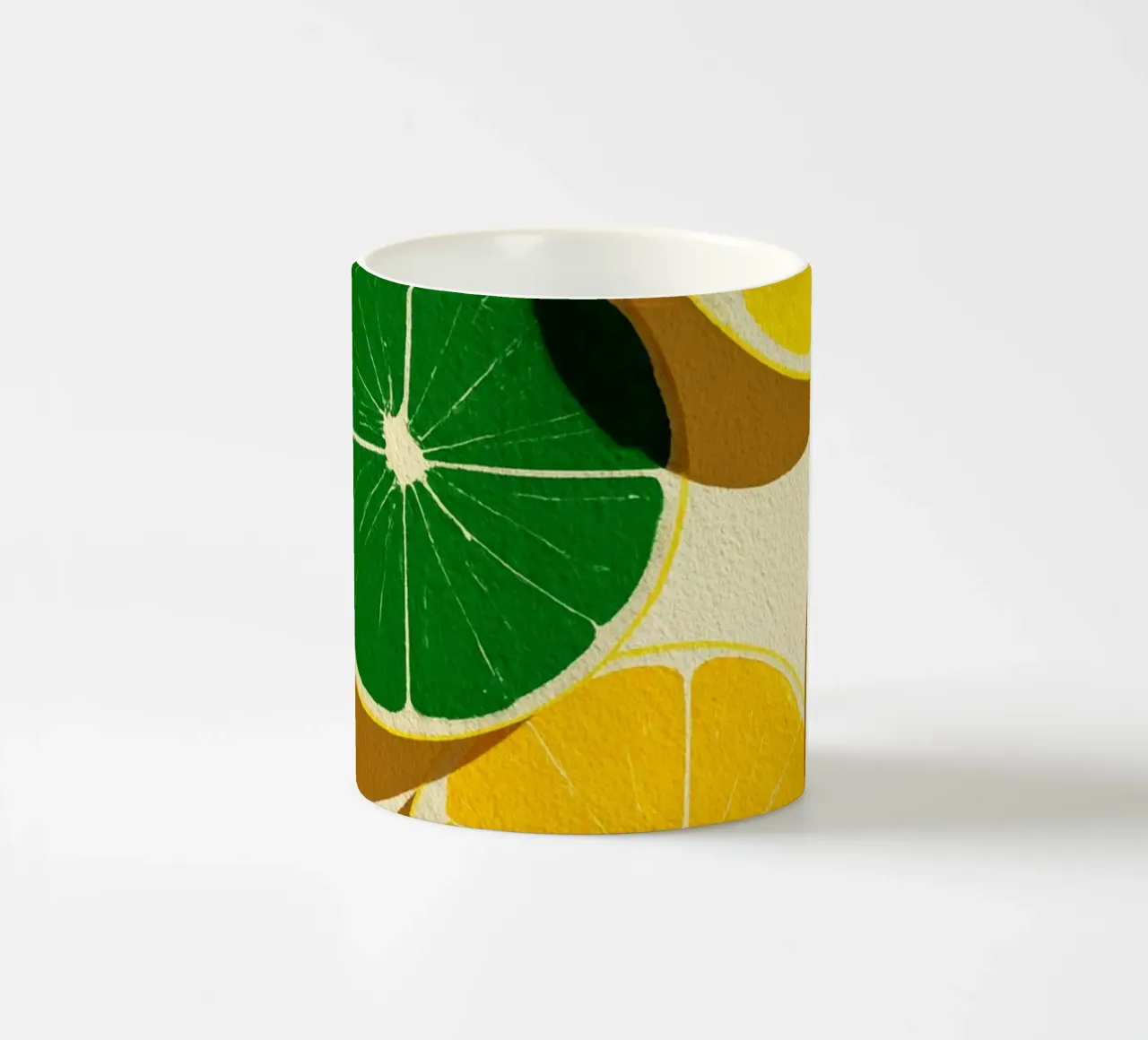 Lemon Slices Pattern mug en céramique de michi