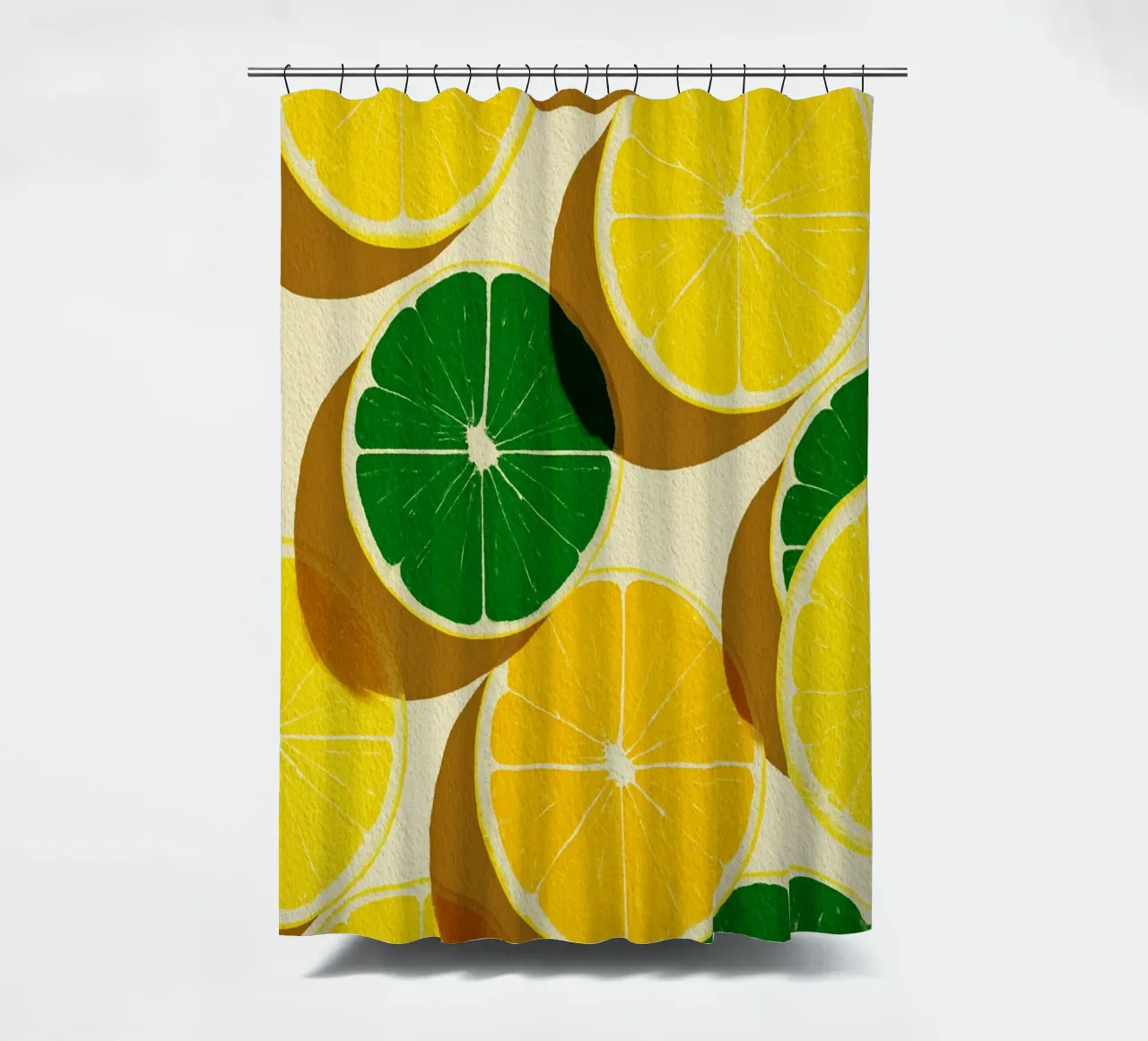 Lemon Slices Pattern Duschvorhang von michi