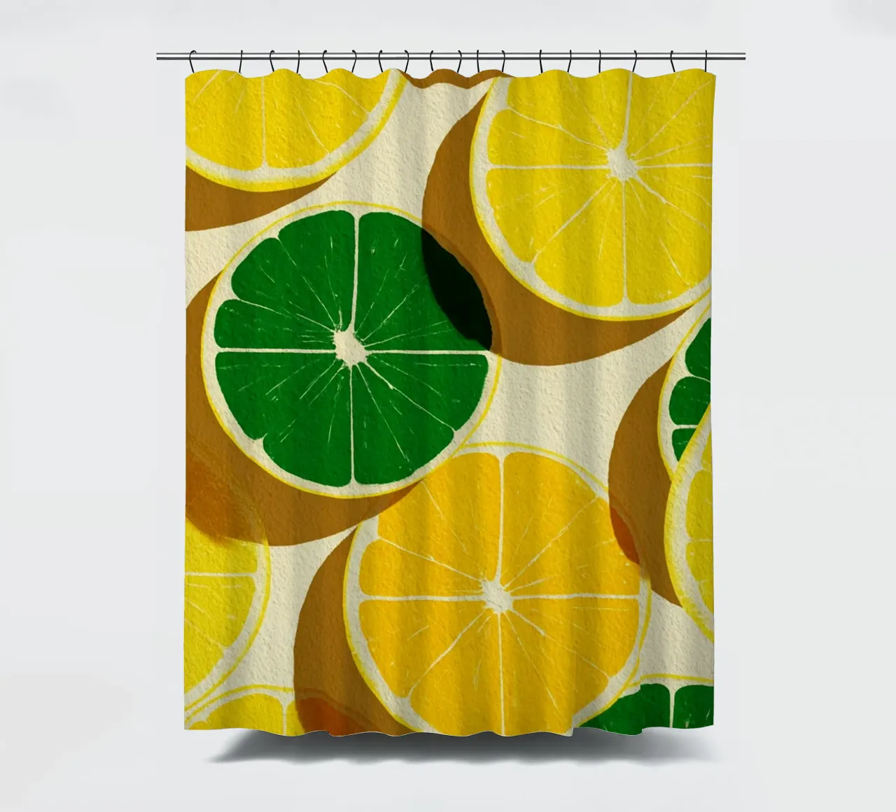 Lemon Slices Pattern Duschvorhang von michi