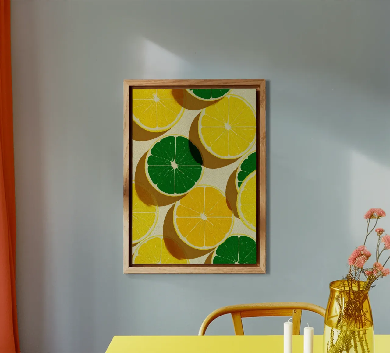 Lemon Slices Pattern Alu-Dibond von michi