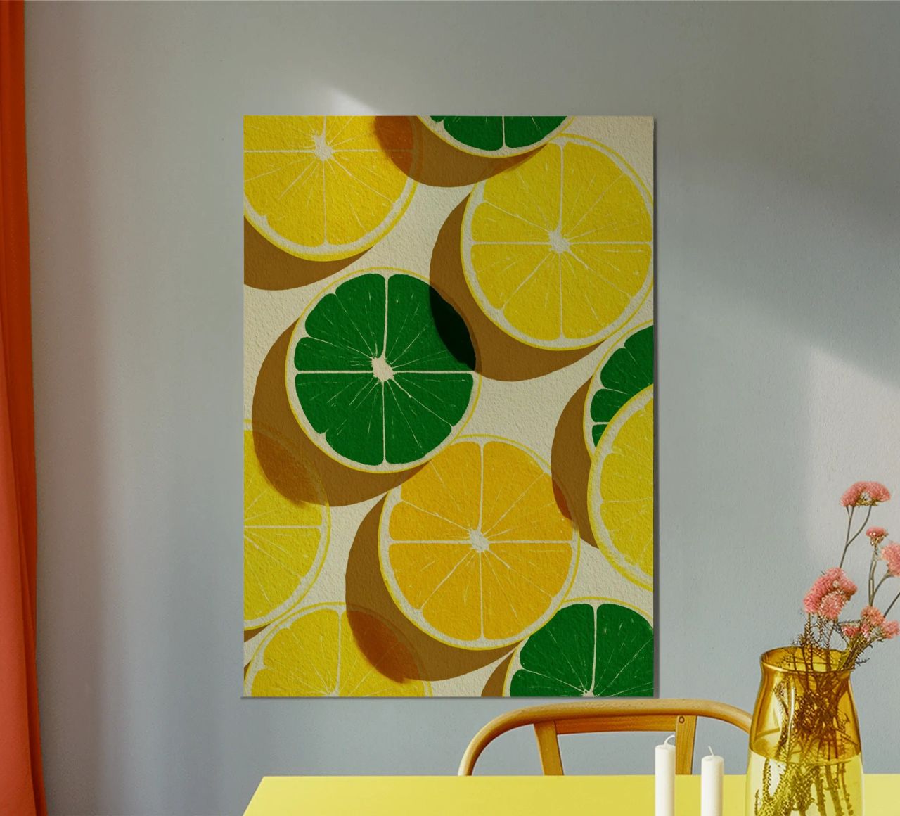 Lemon Slices Pattern alluminio dibond da michi