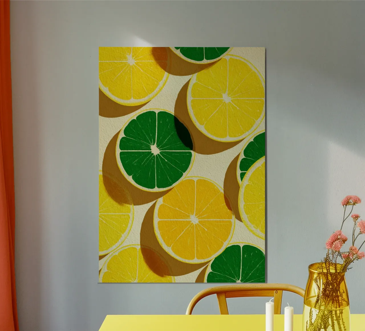 Lemon Slices Pattern alluminio dibond da michi