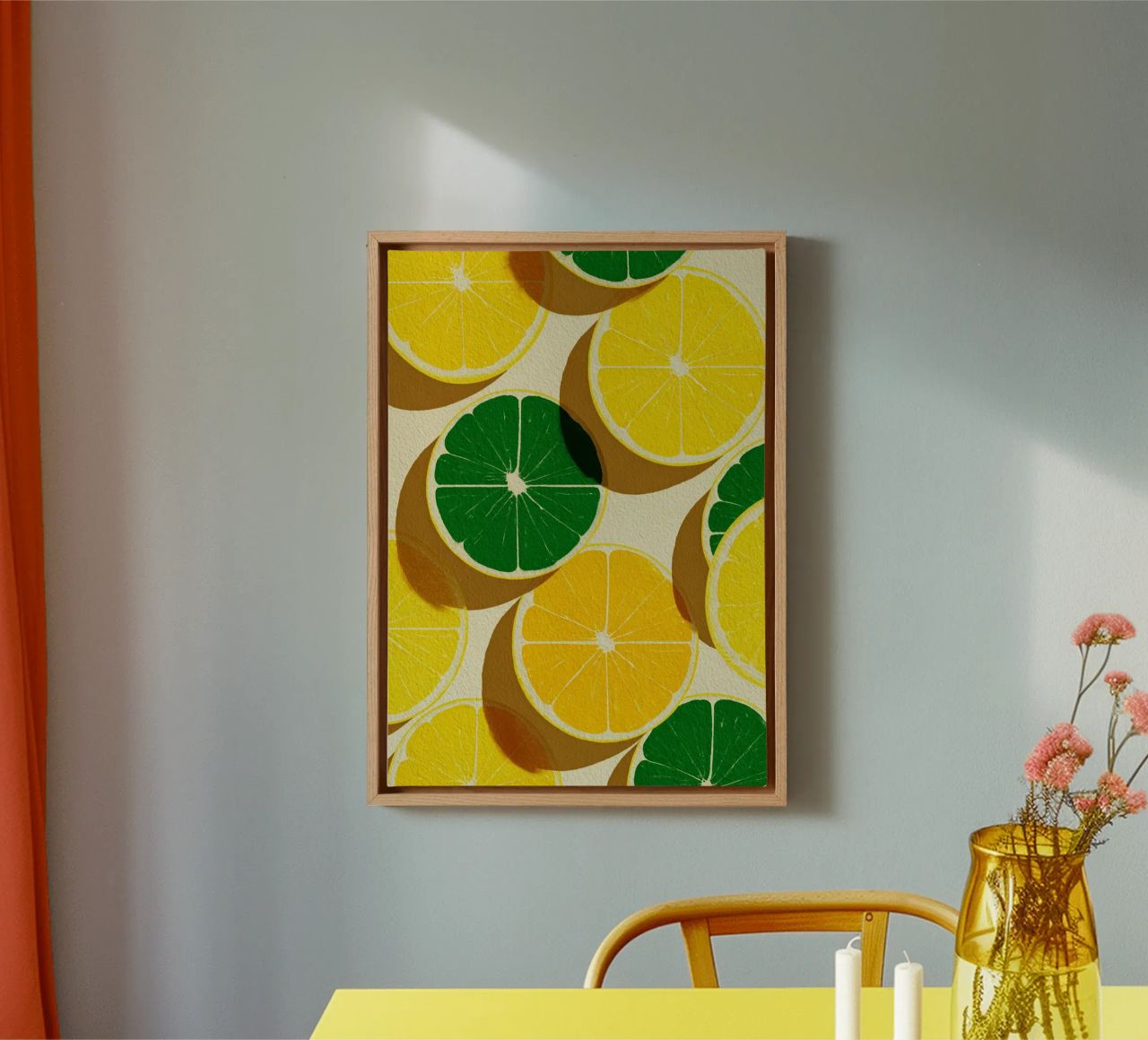 Lemon Slices Pattern canvas by michi