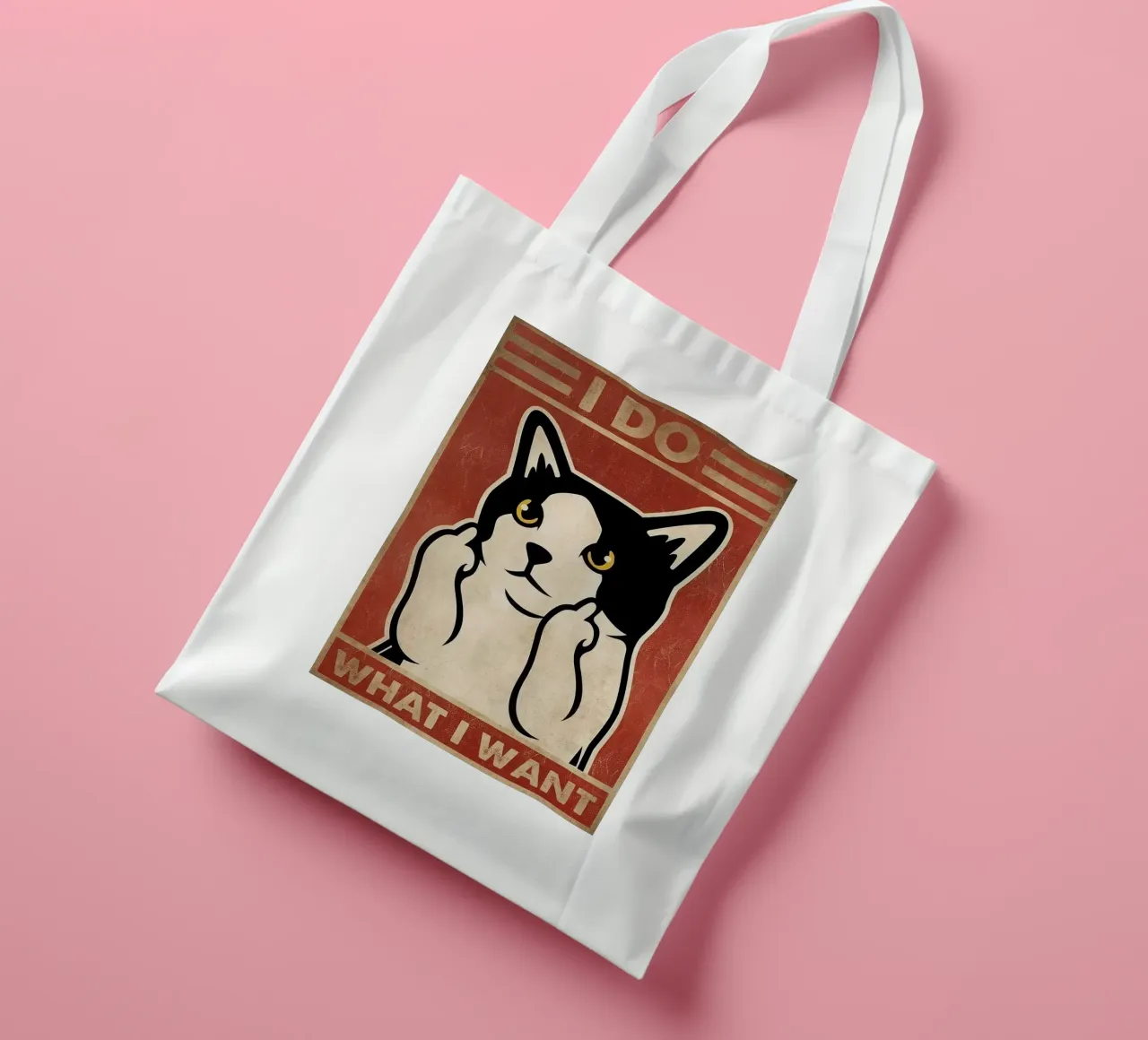I Do What I Want borsa in juta da Nando Art