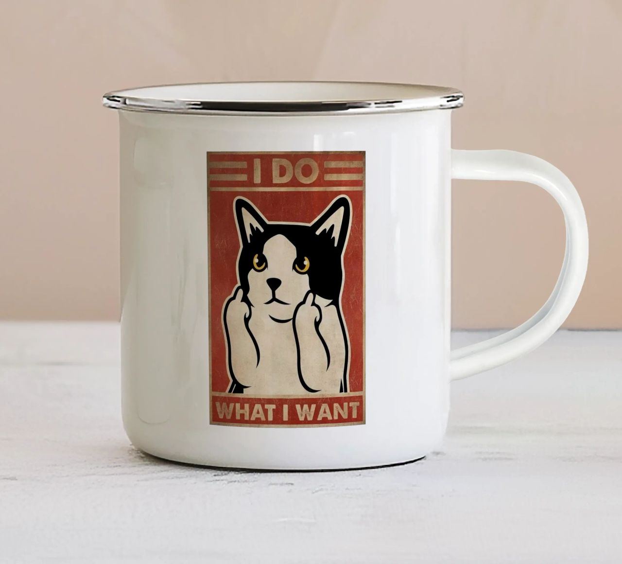 I Do What I Want tazza in smalto da Nando Art