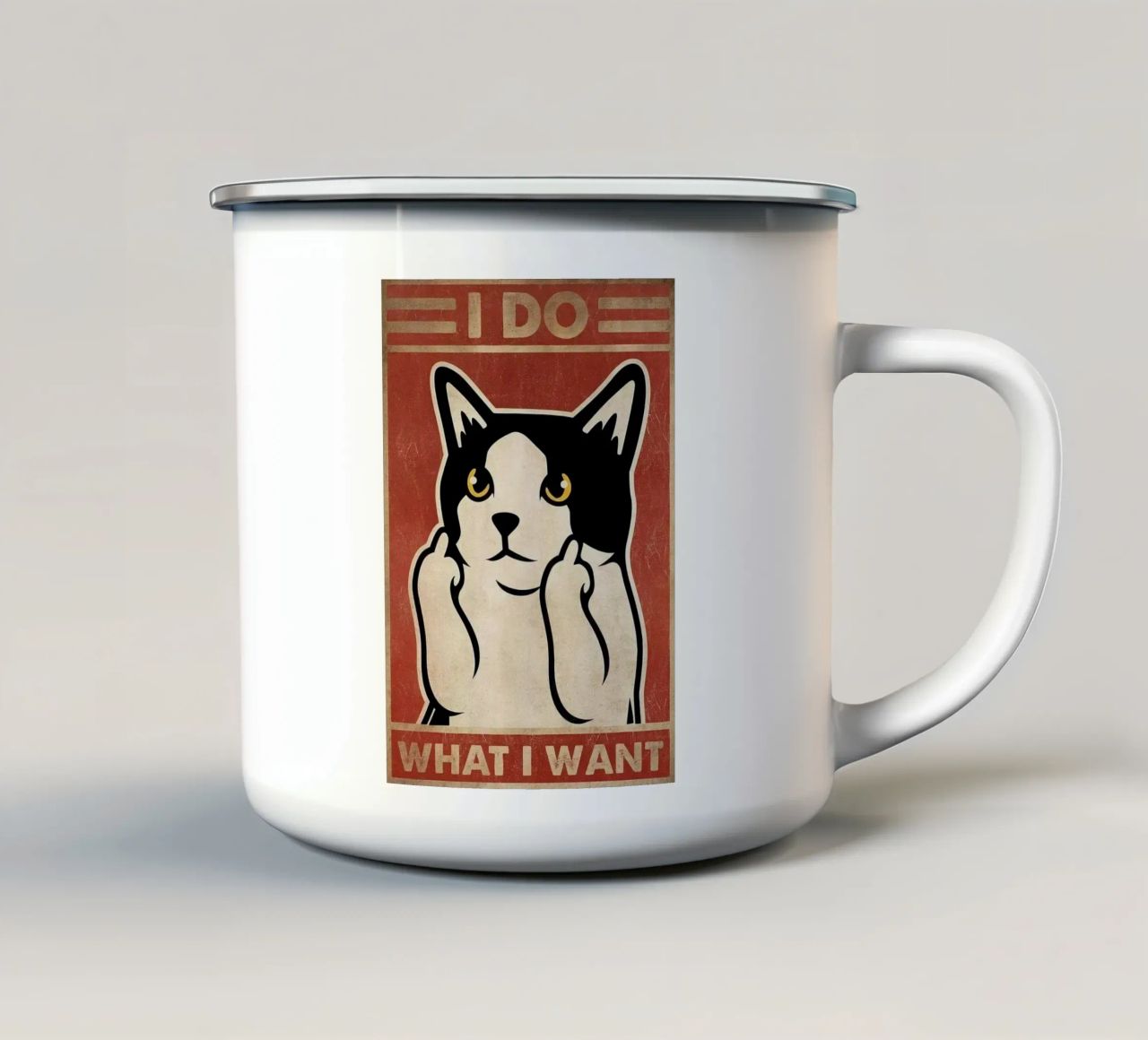 I Do What I Want tazza in smalto da Nando Art
