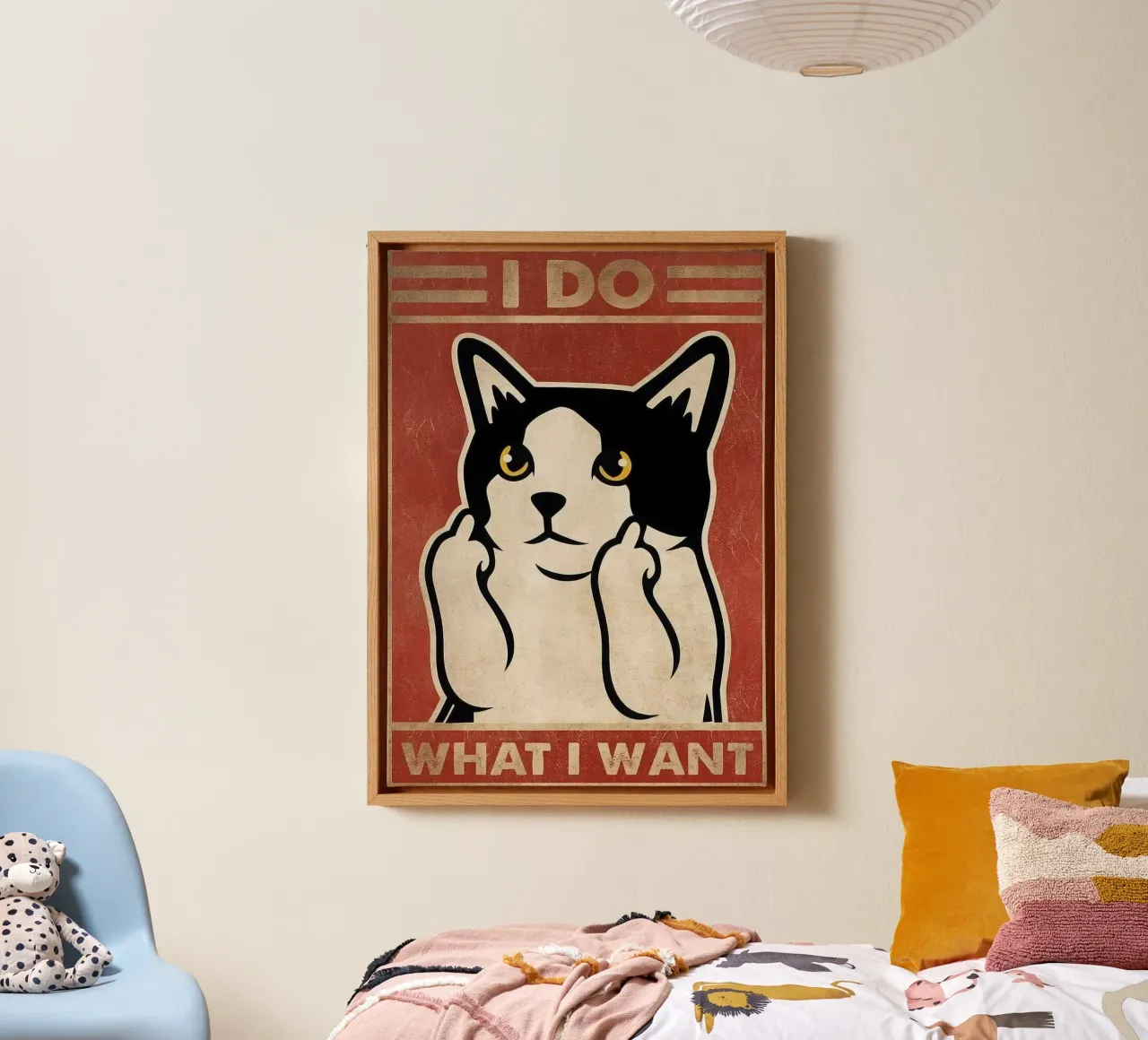 I Do What I Want Leinwand mit Schattenfugenrahmen von Nando Art