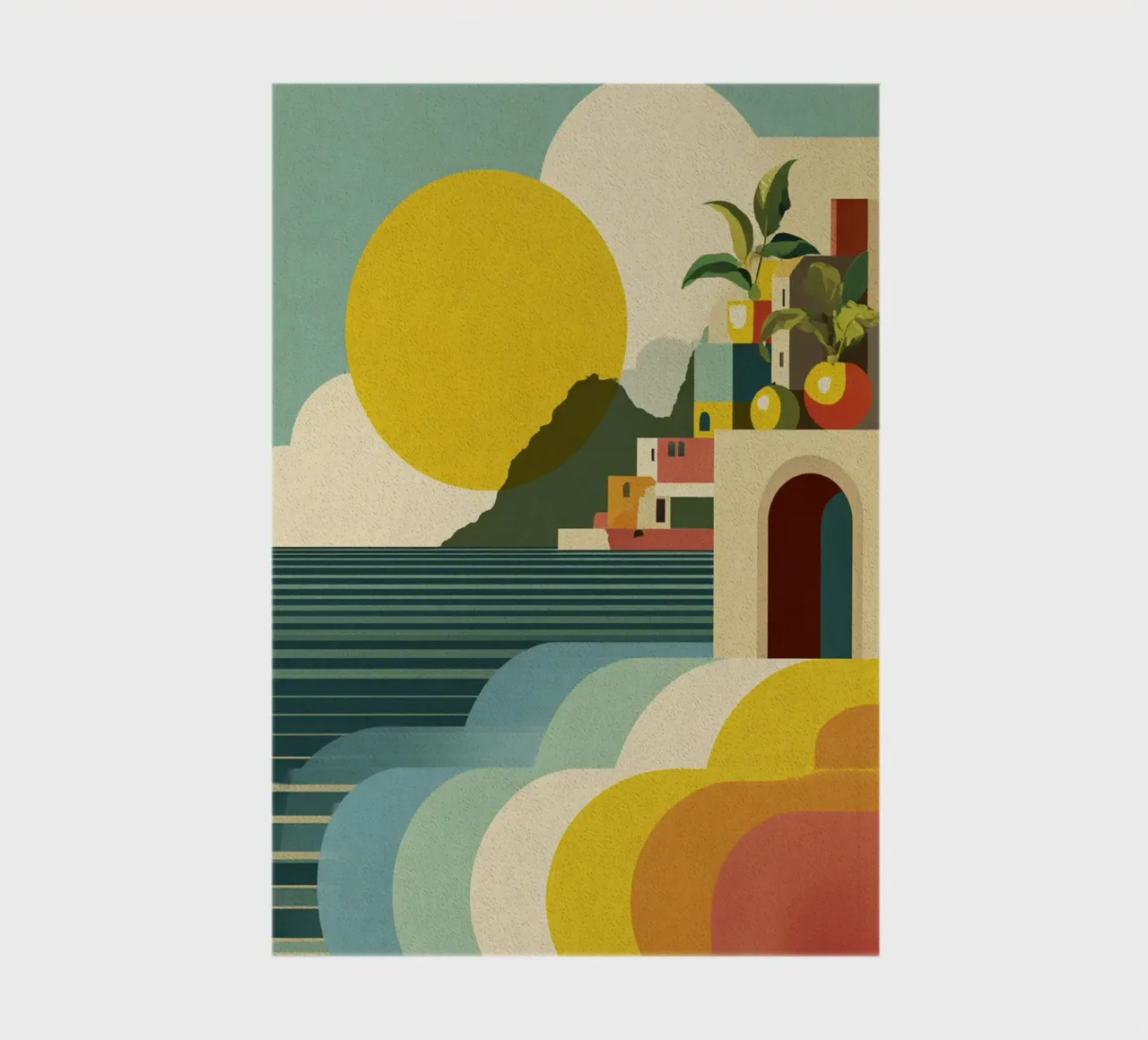 Sunset Over Amalfi notebook by michi
