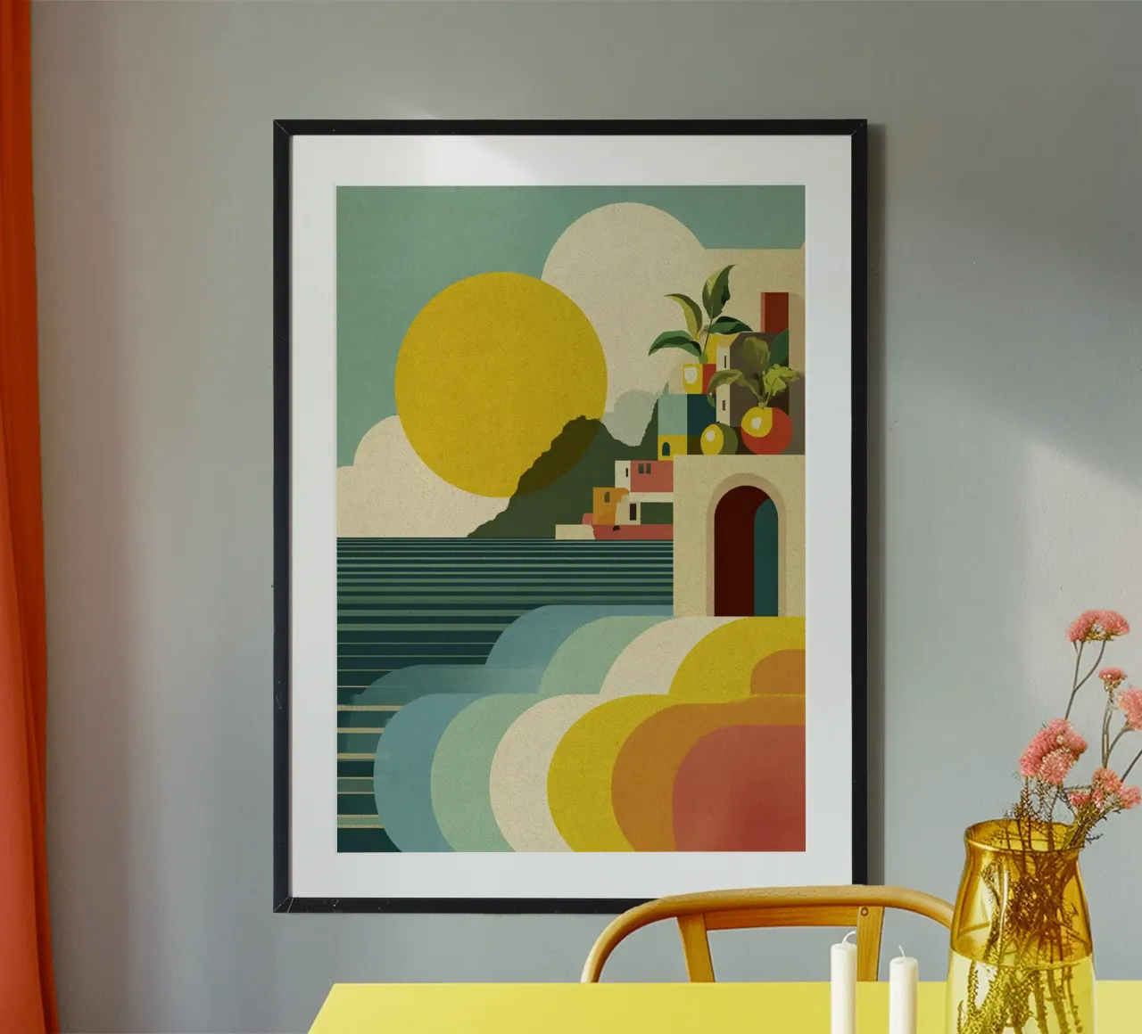 Sunset Over Amalfi poster da michi