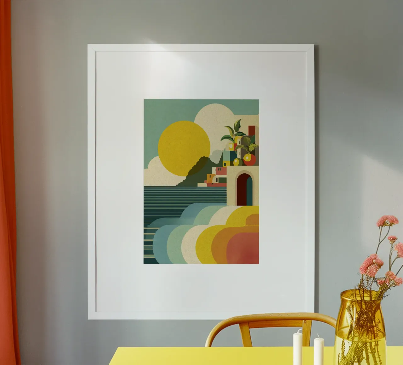 Sunset Over Amalfi poster da michi