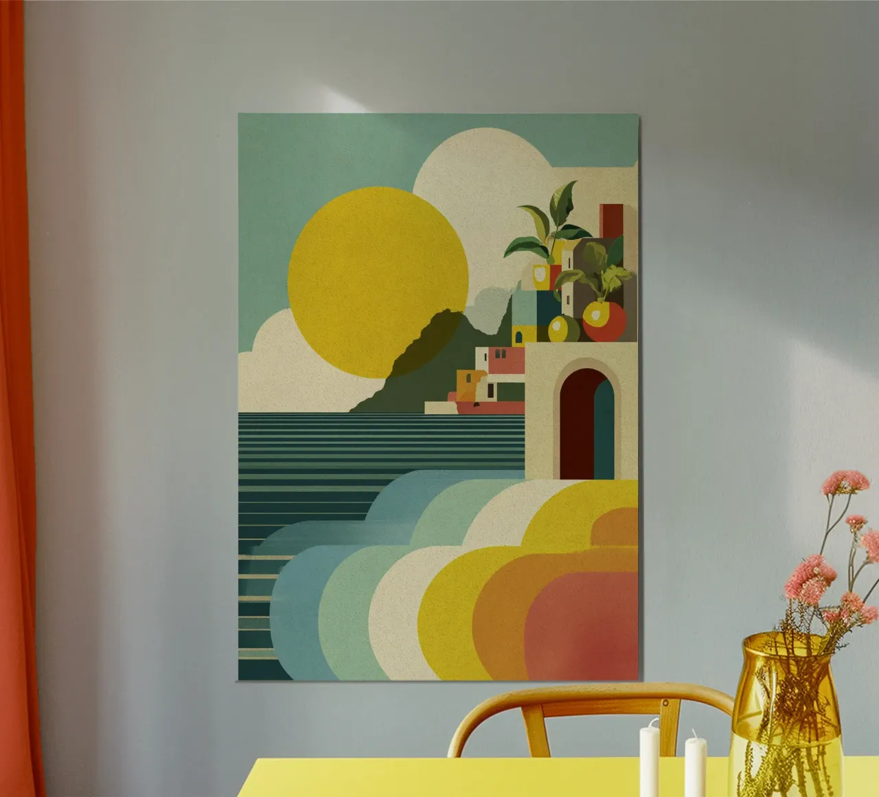 Sunset Over Amalfi poster da michi