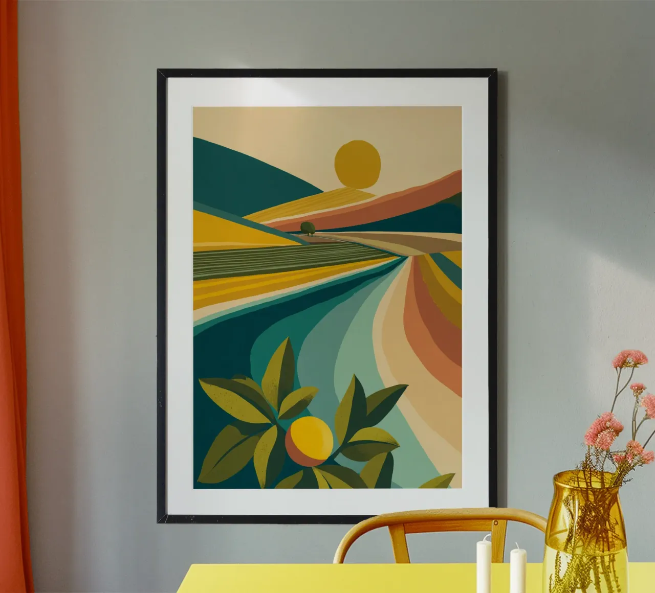 Amalfi Orchard in Golden Light poster da Mosaic Dialogue