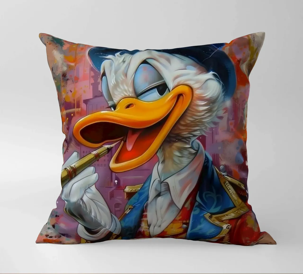 Duck smoking cuscino da Nando Art
