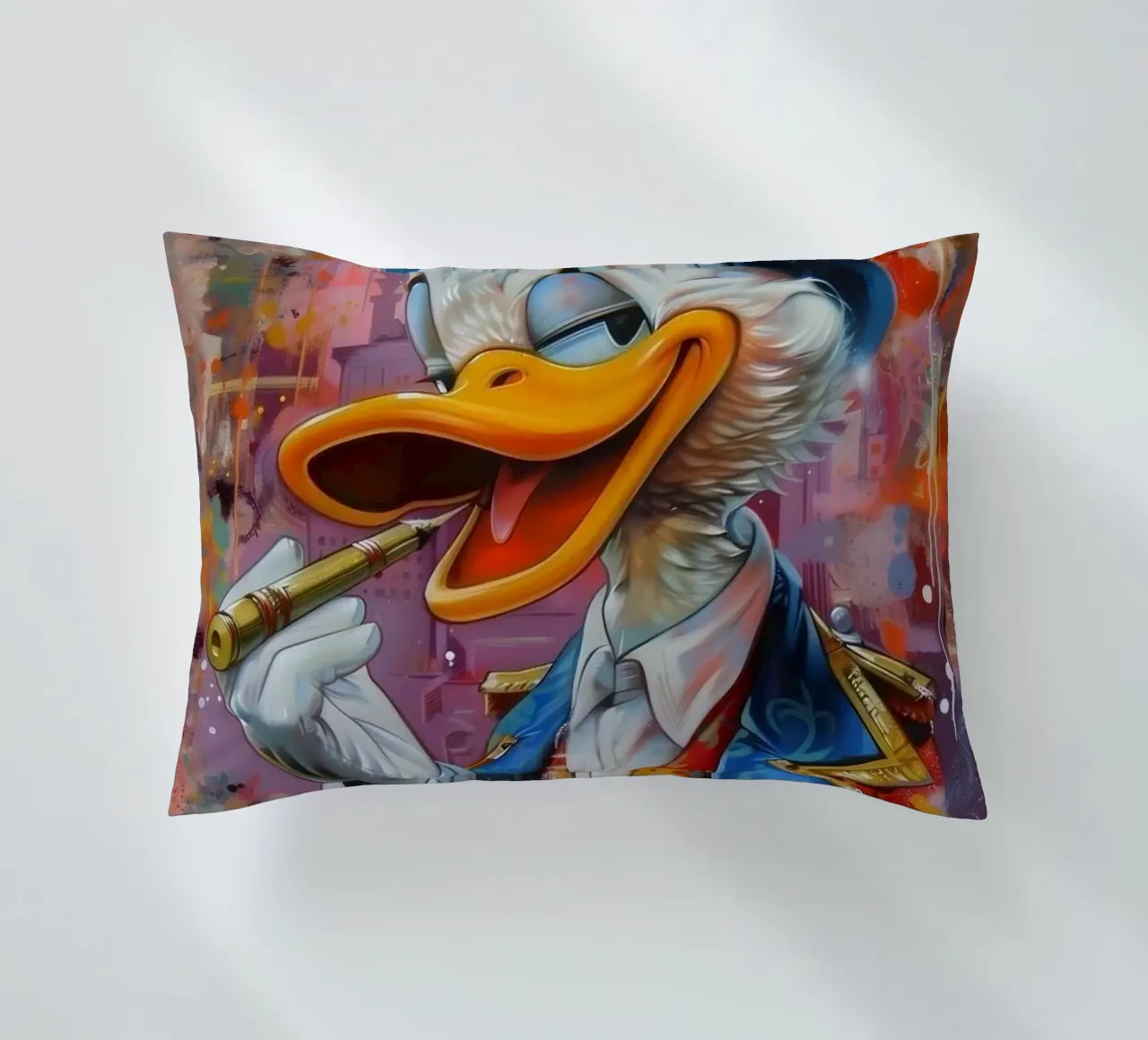 Duck smoking cuscino da Nando Art
