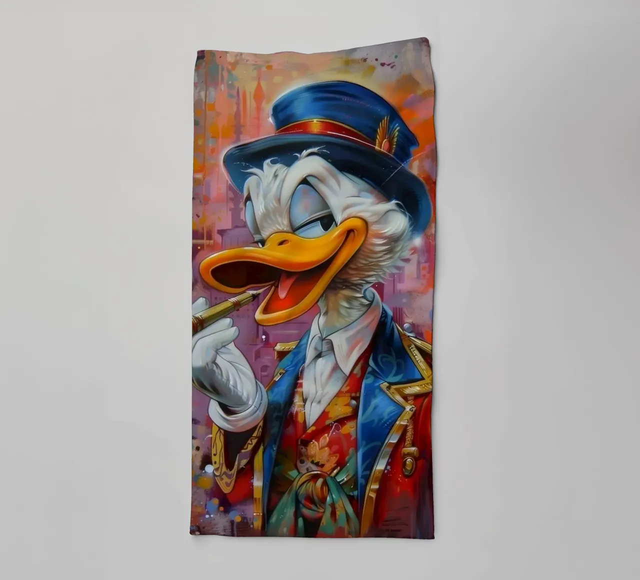 Duck smoking asciugamano da bagno da Nando Art