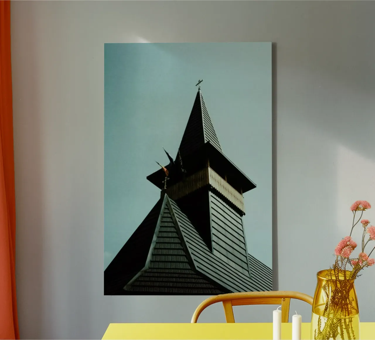Analog Series Church Top tela con Cornice a cassetta da Sebastian Hilgetag