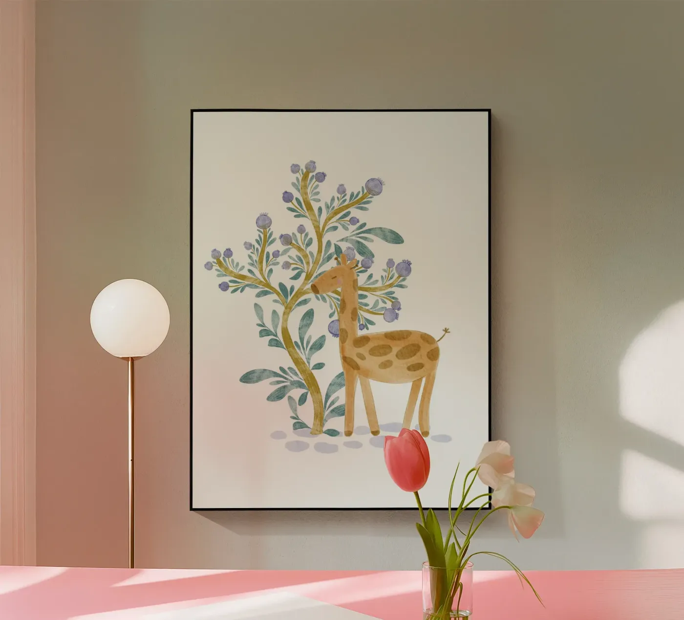 giraffe acrylic glass by Nikitajariwala