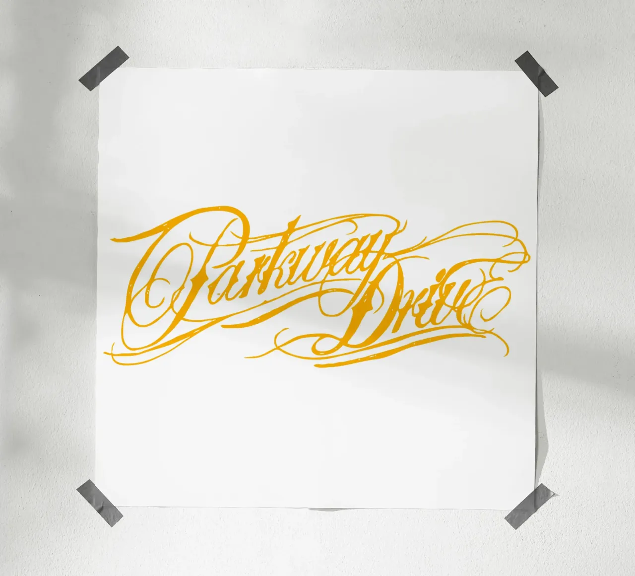 Parkway Drive Yellow poster con telaio in plastica da MR.A
