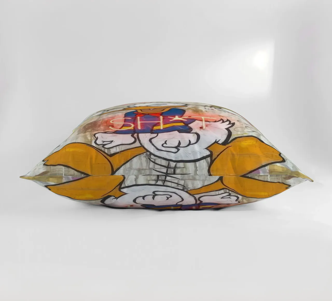 Stressed Duck decorative cushion by Nando Art