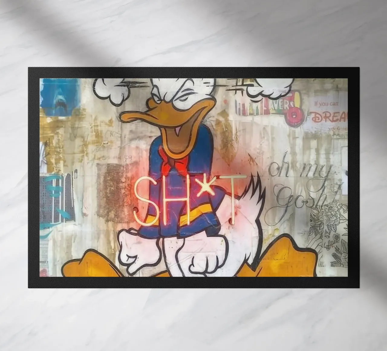 Stressed Duck deurmat van Nando Art