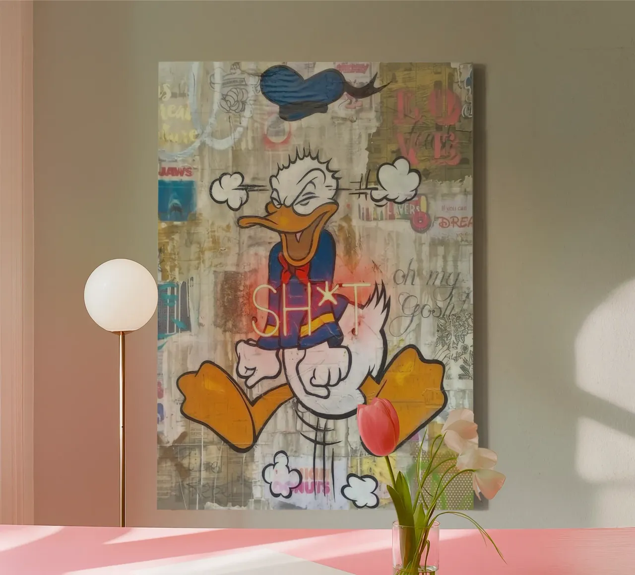 Stressed Duck tela con Cornice a cassetta da Nando Art