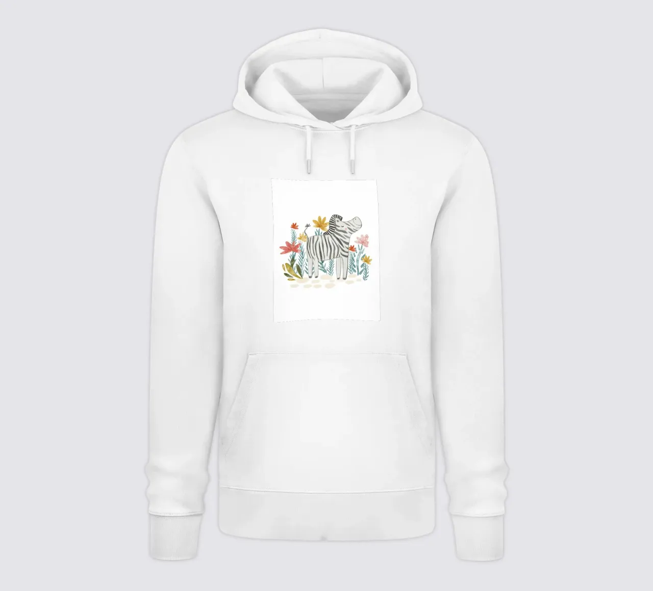 Zebra e fiori felpa con cappuccio da Nikitajariwala