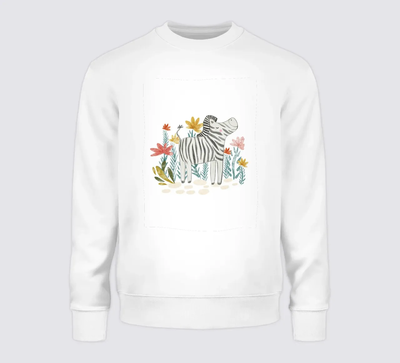 Zèbre et fleurs sweat de Nikitajariwala