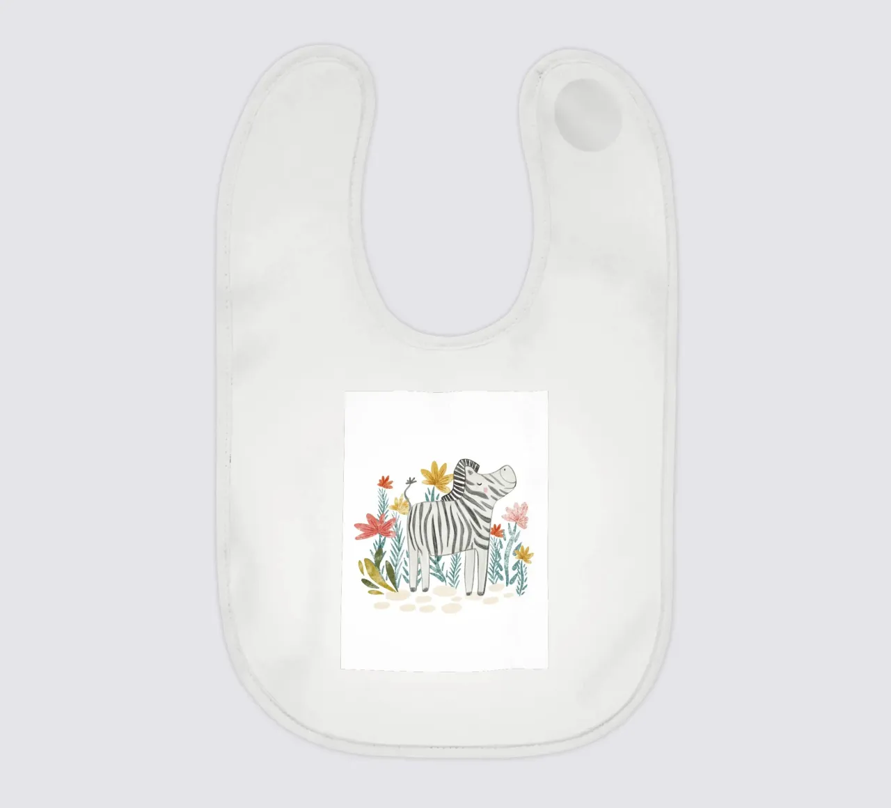 Zebra e fiori bavaglino da Nikitajariwala