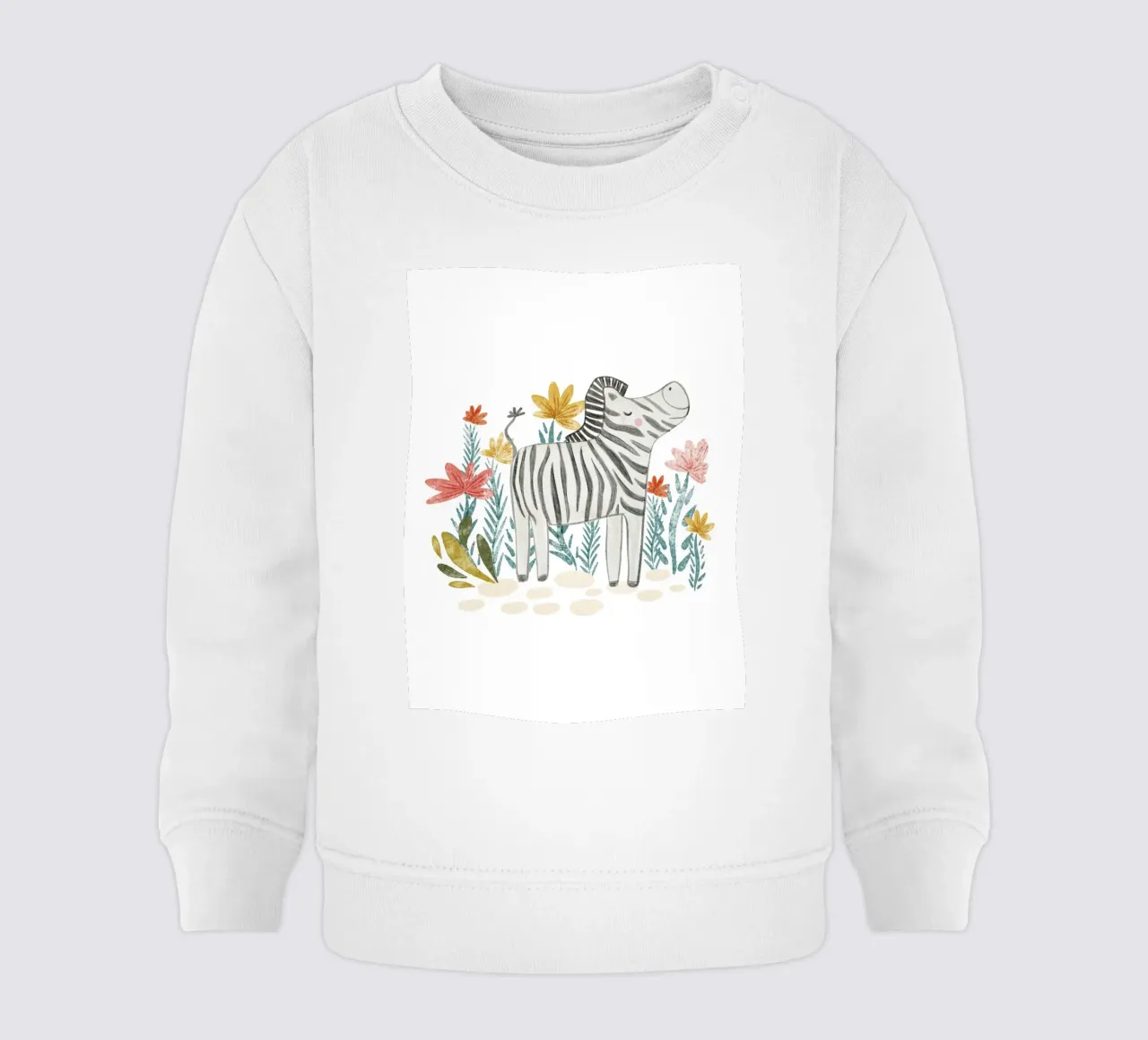 Zebra e fiori felpa neonato da Nikitajariwala