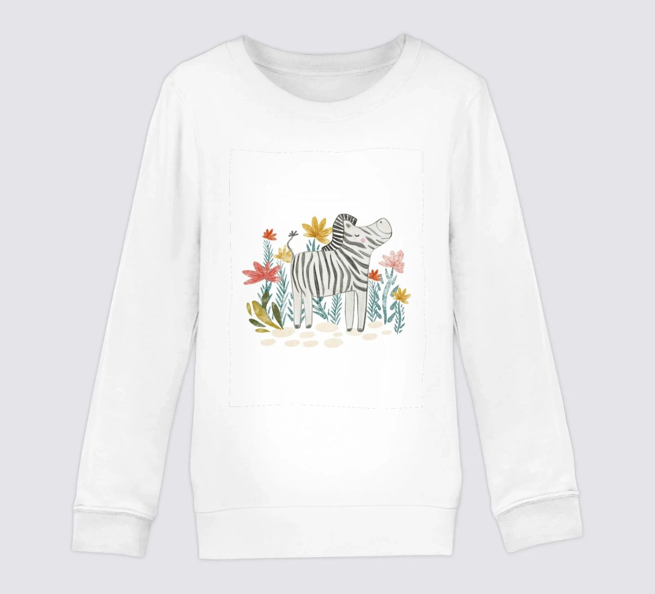 Zebra e fiori felpa bambino da Nikitajariwala