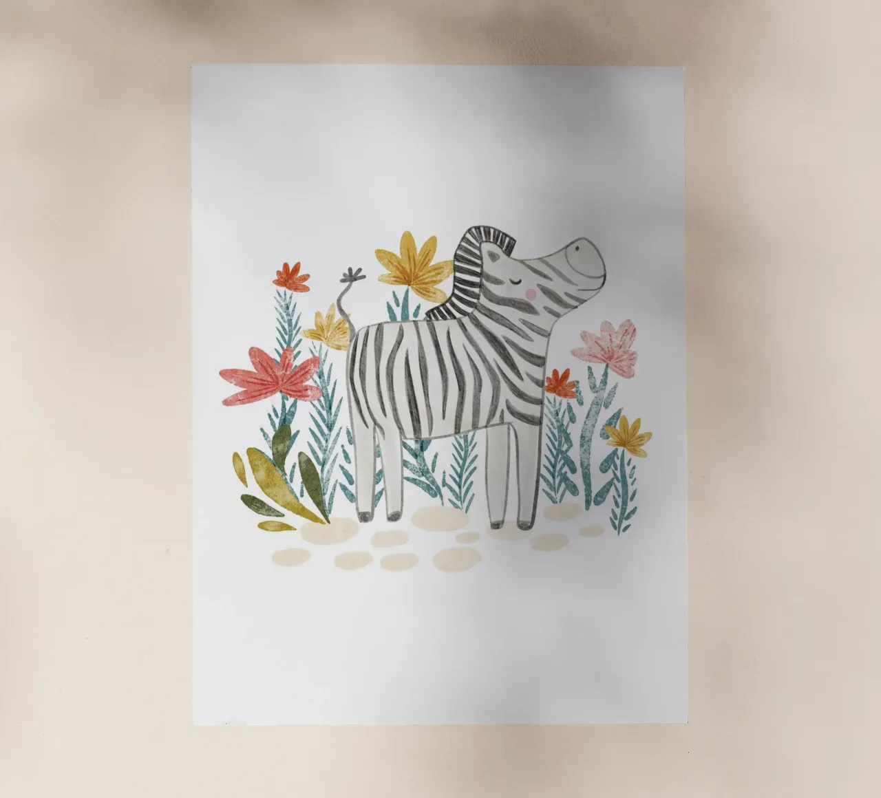 Zebra e fiori pellicola backlit da Nikitajariwala