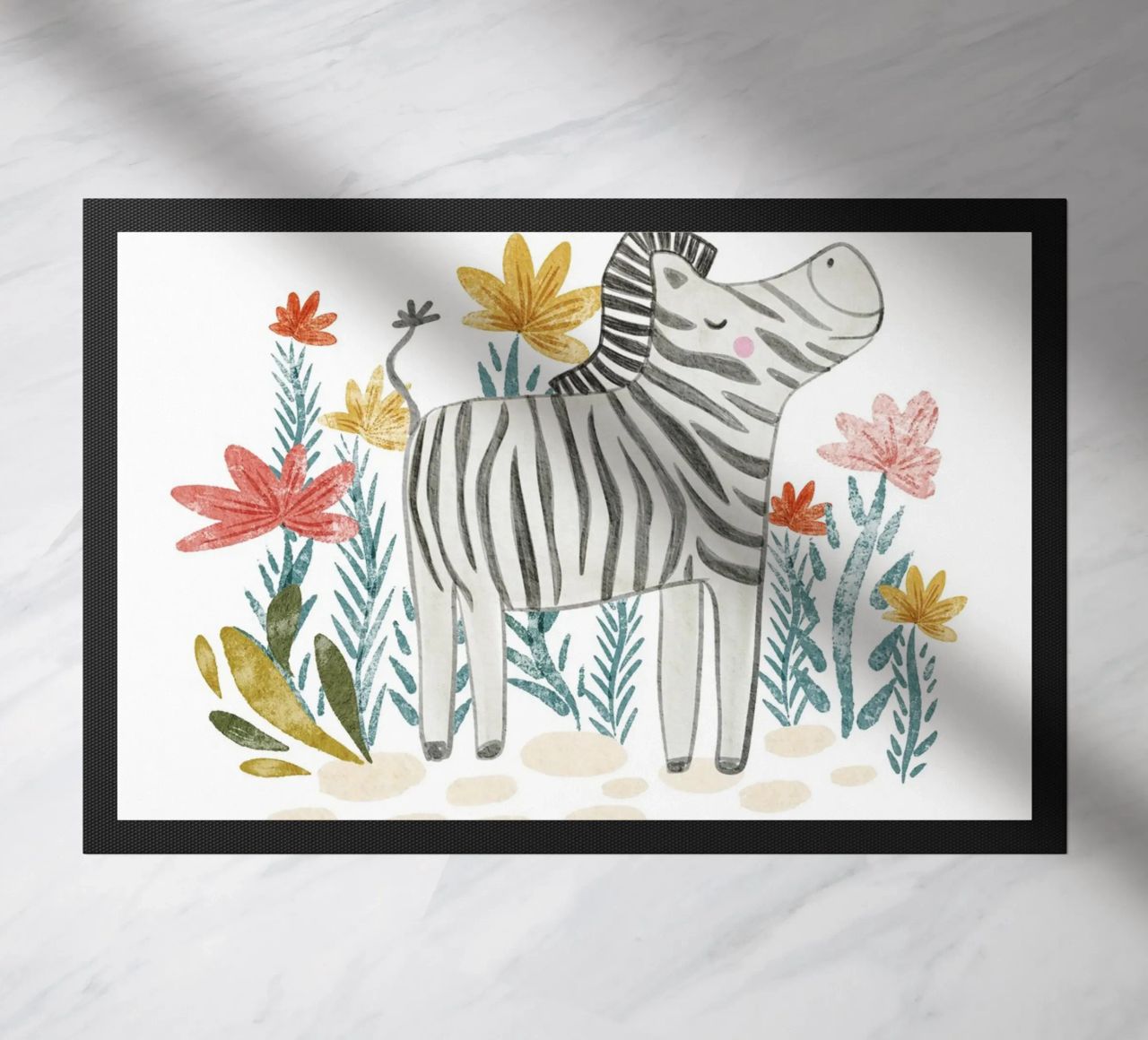 Zebra e fiori zerbino da Nikitajariwala