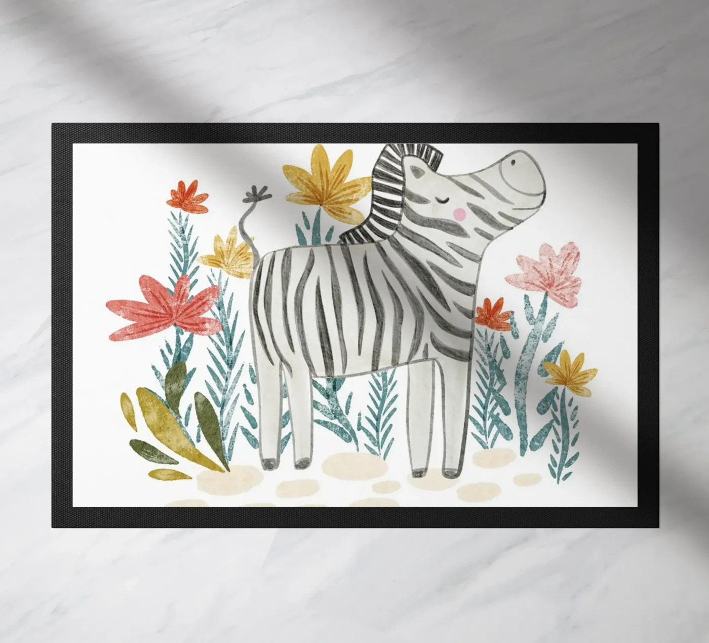 Zebra e fiori zerbino da Nikitajariwala
