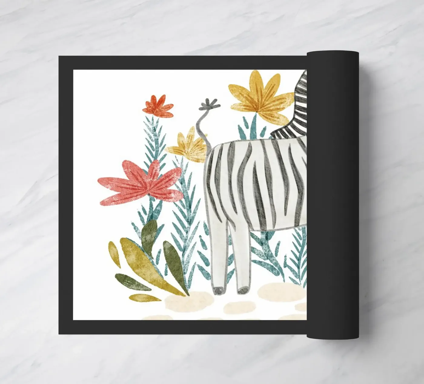 Zebra e fiori zerbino da Nikitajariwala