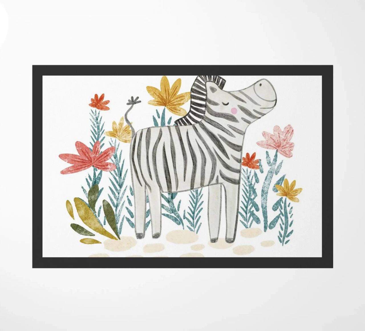 Zebra e fiori zerbino da Nikitajariwala