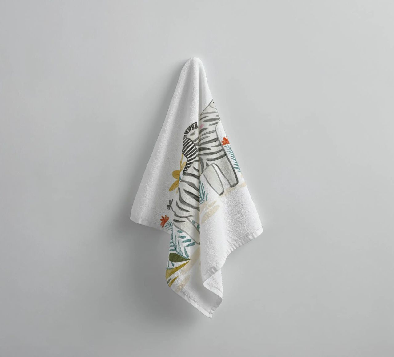 Zebra e fiori asciugamano da bagno da Nikitajariwala