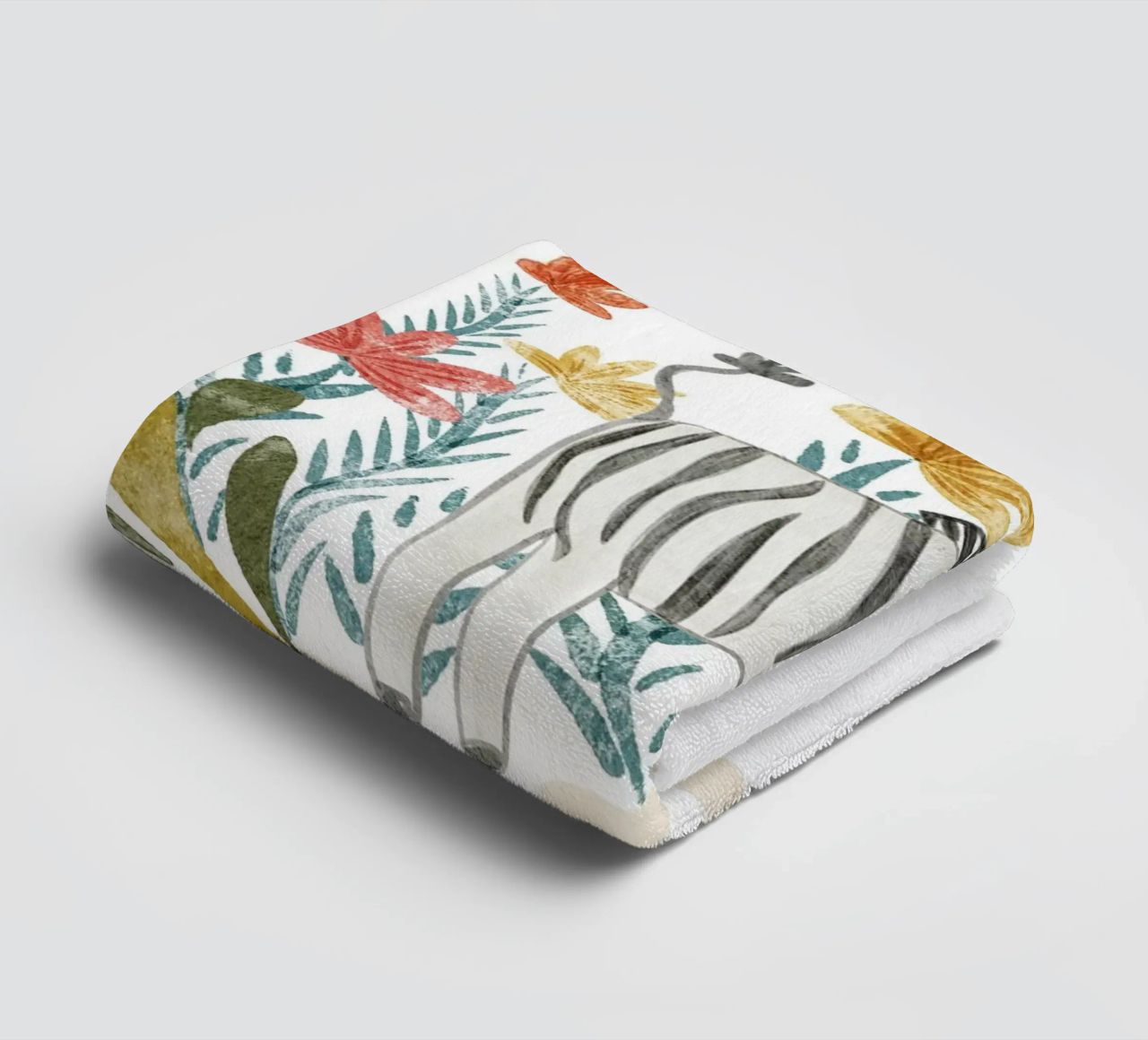 Zebra e fiori asciugamano da bagno da Nikitajariwala
