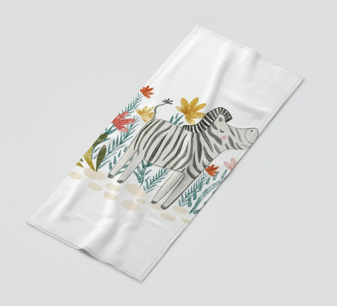 Zebra e fiori telo mare da Nikitajariwala