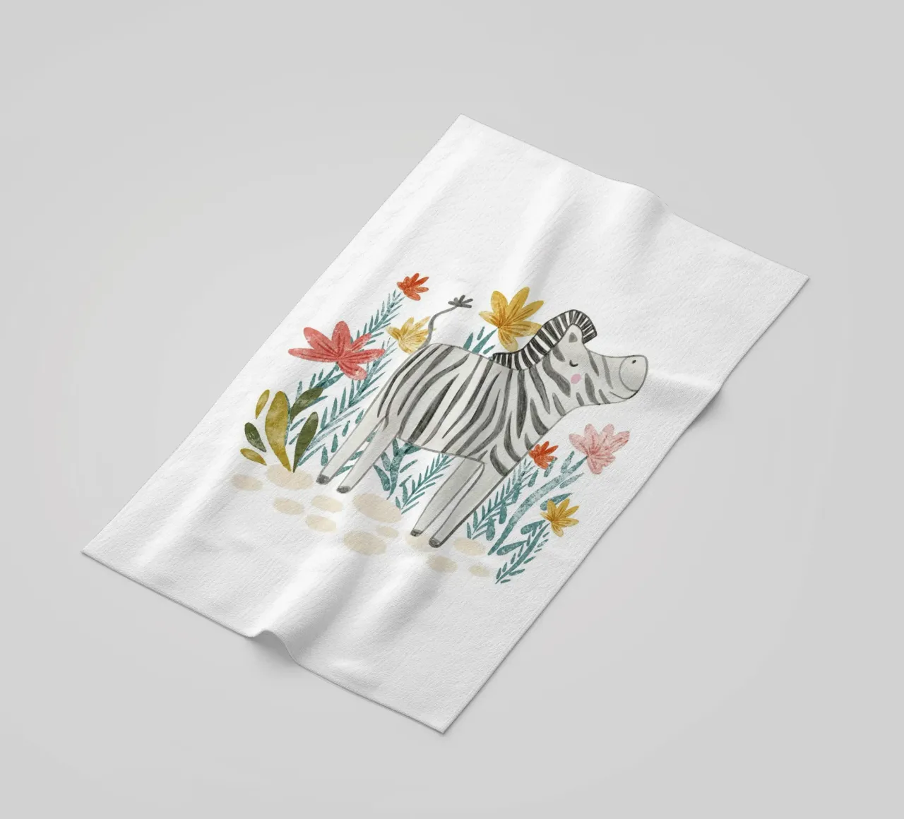 Zebra e fiori telo mare da Nikitajariwala