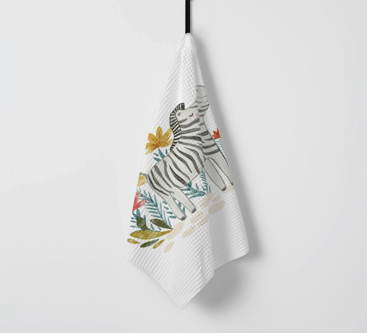 Zebra e fiori canovaccio da cucina da Nikitajariwala