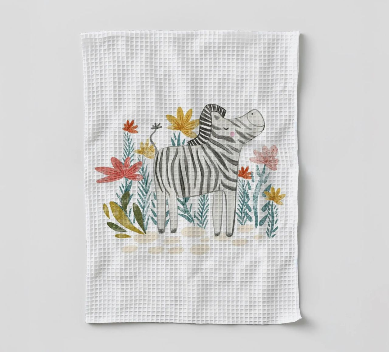 Zebra e fiori canovaccio da cucina da Nikitajariwala