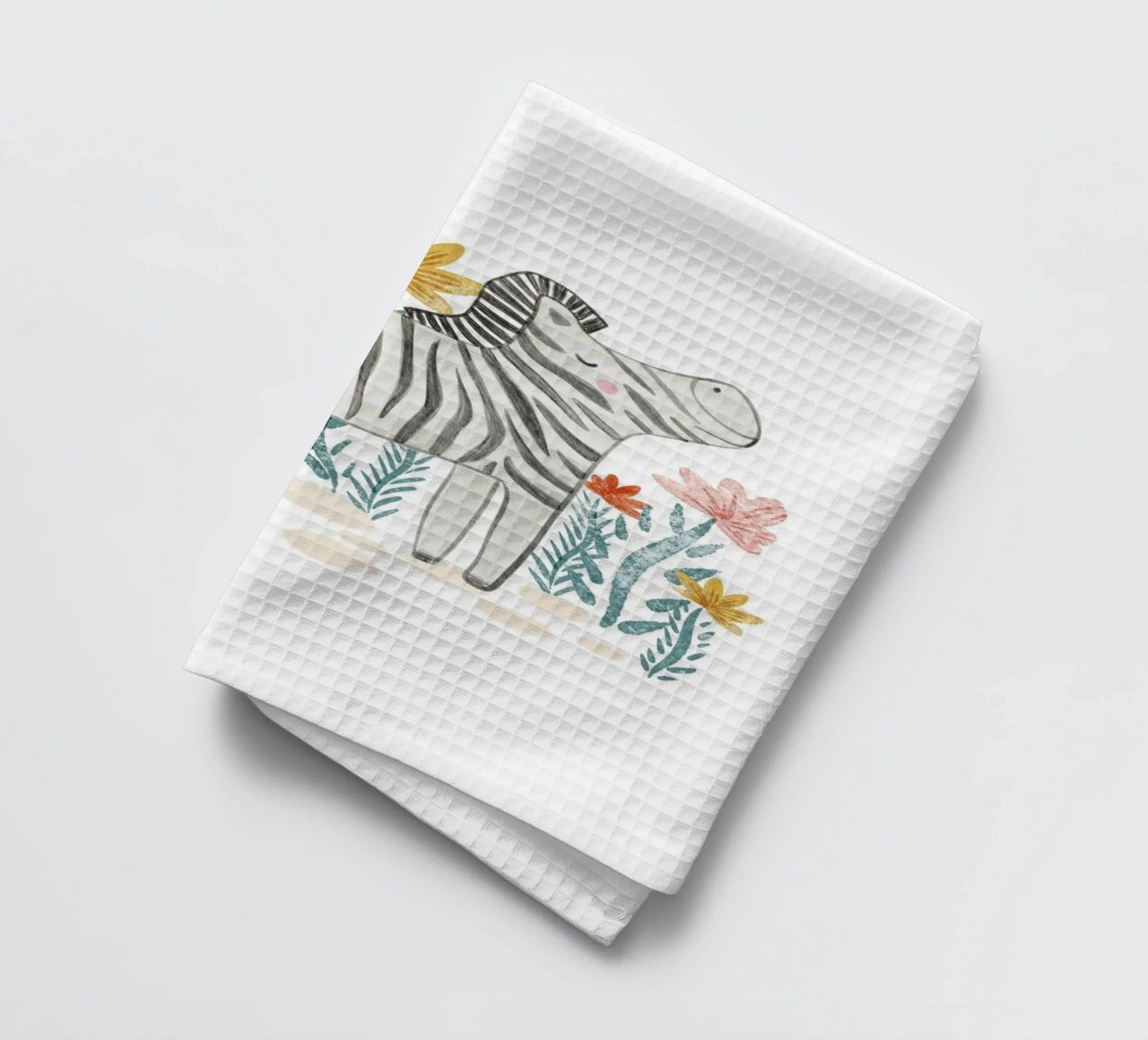 Zebra e fiori canovaccio da cucina da Nikitajariwala