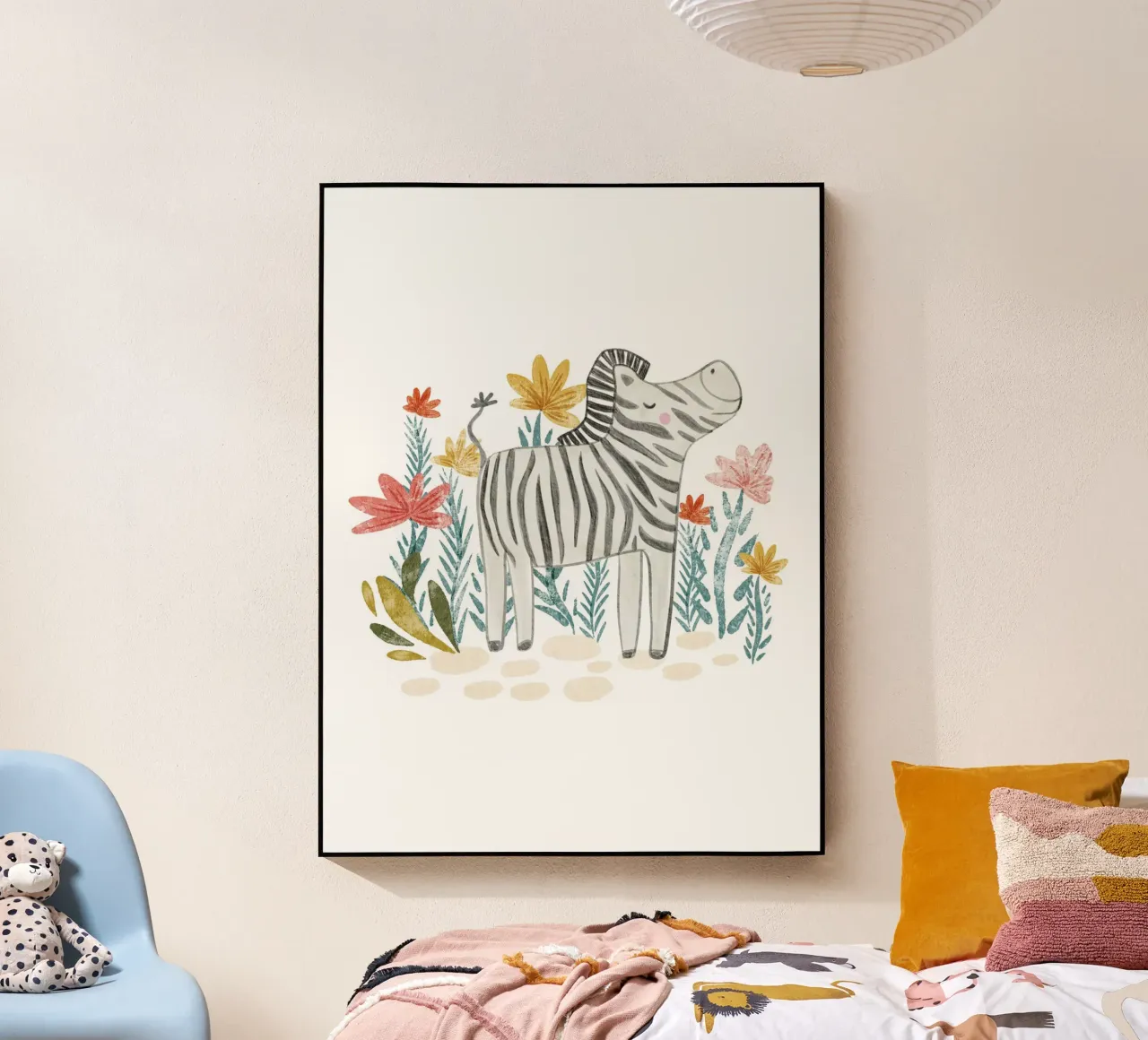 Zebra e fiori plexiglass da Nikitajariwala